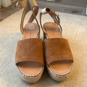 Dolce vita brown suede wedges